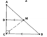 ABC is a triangle right angled at C. A line through the midpoint M of hypotenuse AB and parallel to BC Intersects AC at D. Show that : MD| AC