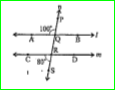 In a given figure, 'l' and 'm' are intersected by transversal 'n'. Is l parallel to m?