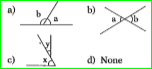 Which of the following are adjacent angles?