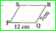 Find the perimeter of the parallelogram PQRS ………….