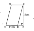 Find the area of the given Parallelogram ABCD.