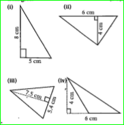 Find the Area of each of the following triangles.
