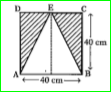 In the figure ABCD, find the area of the shaded region.