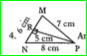 area of /\MNP =……………cm^2.