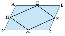 If E, F G and H are respectively the  midpoints of the sides AB, BC, CD and AD of a parallelogram ABCD, show that ar(EFGH) =1/2 ar (ABCD) .