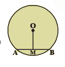 In a circle with centre 'O' . bar(AB) is a chord and 'M' is its midpoint . Now prove that angle (OM) is perpendicular to AB