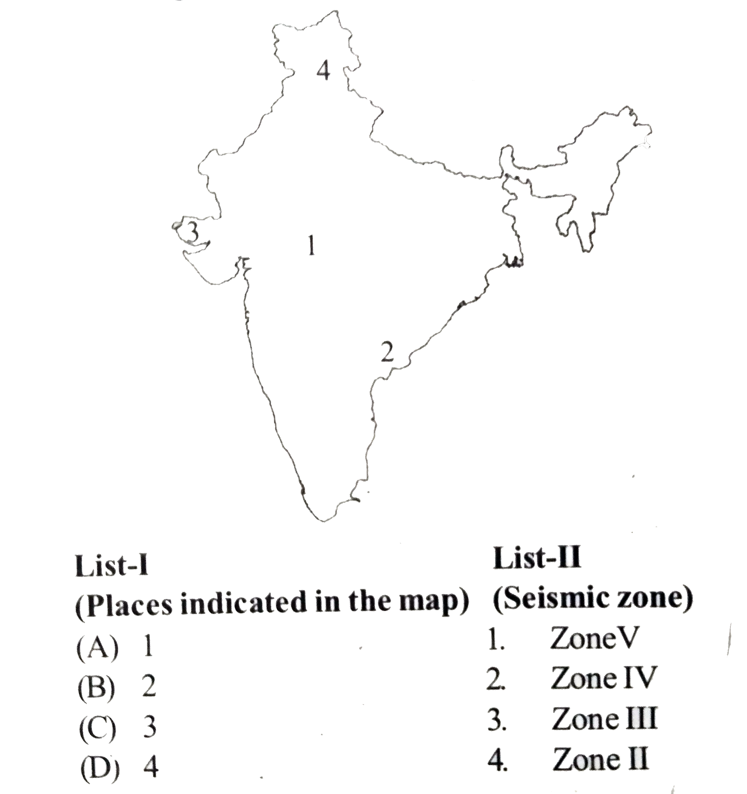 Match List I with List Il and select the correct answer using the code given below the lists