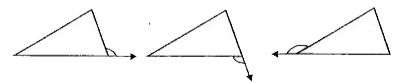 Exterior angles can be formed for a triangle in many ways. Three of them are shown here (fig. 6.10)