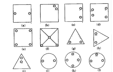 Copy the figures with punched holes and find the axes of symmetry for the following :