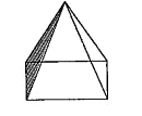 A square pyramid has a square as its base.   Faces -    Edges -    Vertices -