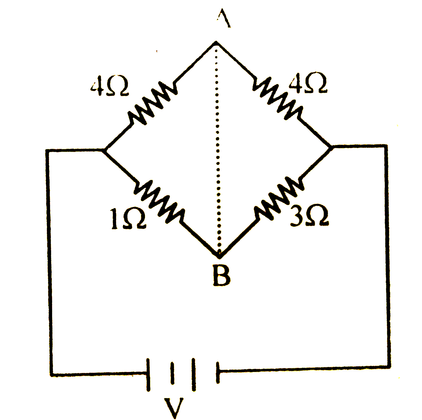 In The Given Circuit Diagram, A Wire Is Joining Points B And D. Th