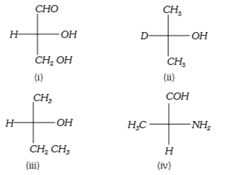 The R– isomers among the following are