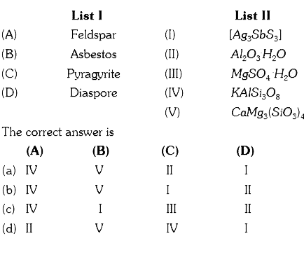 Match the following