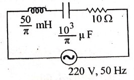 The net impedance of cricuit (as shown in figure ) will be :