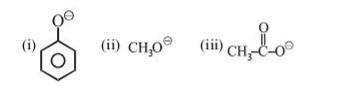Order of nucleophilicity