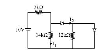 In the following circuit find l1 and l2 :-