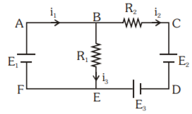 For circuit given the kirchoff's loop rule for loop BCDEB is given by equation