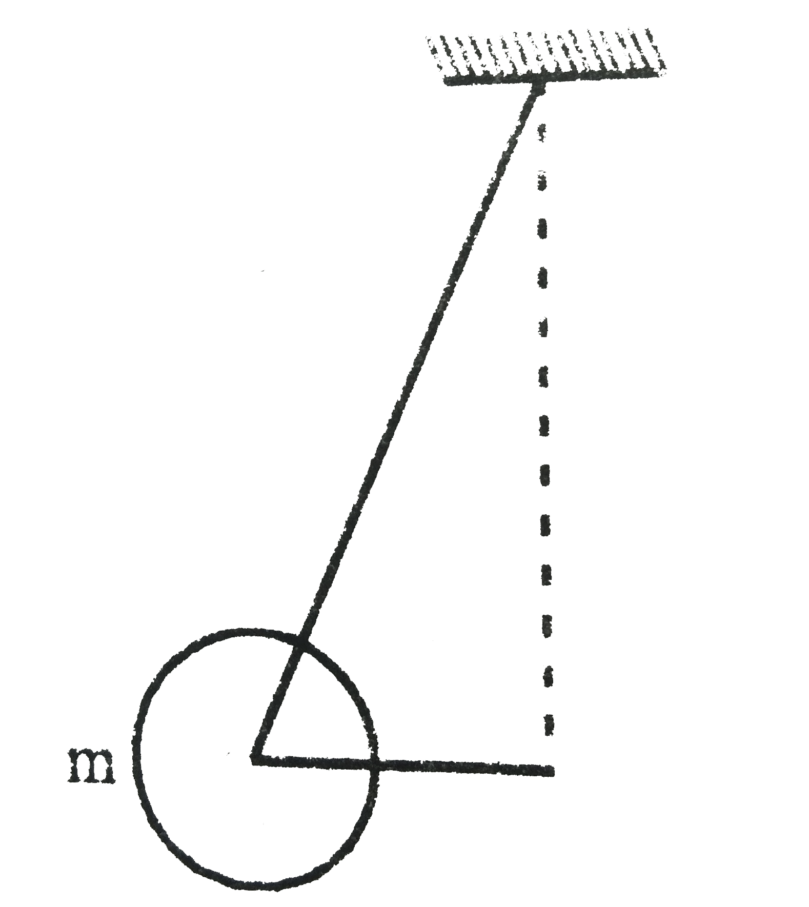 A ball of mass (m) 0.5 kg is attached to the end of a string having length (L) 0.5 m. The ball is rotated on a horizontal circular path about vertical axis. The maximum tension that the string can bear is 324 N. The maximum possible value of angular velocity of ball (in radian//s) is -   .