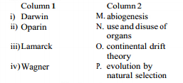 Match the scientists listed under column 'A' with ideas listed column 'B'