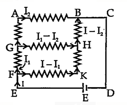 Find the equivalent resistance between the terminals of A and B in the network shown in the figure below given that the resistance of each resistor is 10 ohm