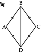 आकृतीमध्ये रेख AB cong रेख BC आणि रेख AD cong रेख CD. तर सिद्ध करा की, triangle ABD cong  triangle CBD