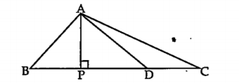 triangle ABC च्या BC बाजूवर D बिंदू असा आहे, कि DC=6, BC=15, 1A(triangle ABD) : A(triangle ABC) आणि A (triangle ABD): A(triangle ADC) काढा.