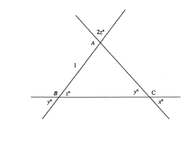 In the figure, what is the area of Delta ABC?