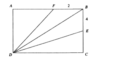 In the figure, ABCD is a rectangle, and F  and E are points on AB and BC respectively. The area of Delta DFB is 9 and the area of Delta BED is 24. What is the perimeter of the rectangle?
