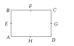 In a rectangle ABCD (BC = 2 AB). The moment of inertia along which axes will be minimum