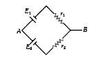 Two batteries of emf E1 and E2 (E2 gt E1) and internal resistances r1 and r2 respectively are connected in parallel as shown in figure-