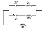 In the circuit shown, the current through the 5 Omega resistor is-