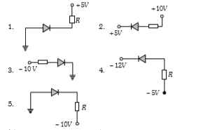 In the given figure, which of the diodes are forward biased