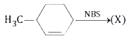 निम्नलिखित मोनोब्रोमीनीकरण अभिक्रया का मुख्य उत्पाद (X) क्या होगा?