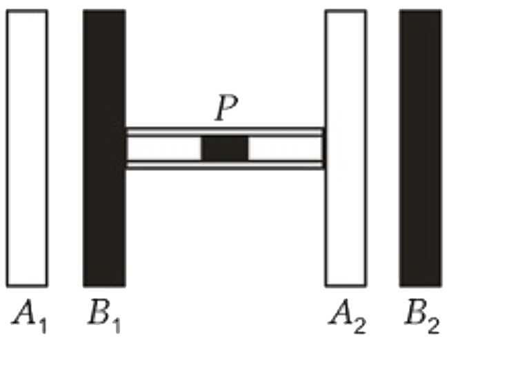 आकार में समरूप दो प्लेटें, एक काली और खुरदुरी सतह (B(1)) और दूसरी चिकनी और लेपित (A(2)) केंद्र में एक पारा गुटिका के साथ एक पतली क्षैतिज नली द्वारा परस्पर जुड़ी होती हैं। दो और प्लेटें A(1)  ( A(2) के समरूप) और B(2) ( B(1) के समरूप) को एक ही ताप पर गर्म किया जाता है और प्लेटों को B(1) और A(2) के पास रखा जाता है। जैसा कि आरेख में दिखाया गया है। पारा गुटिका:
