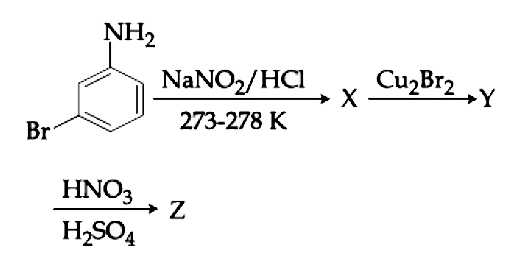 The major product Z obtained in the following reaction scheme is: