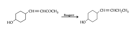 In the given transformation , which of the following is the most appropriate reagent ?