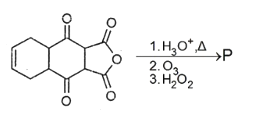The total number of carboxylic acid groups in the product P is