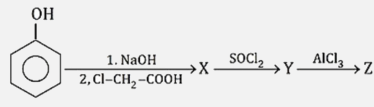 Identify 'Z' in the given sequence of reaction