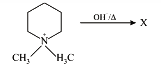 In the following reaction,      The organic product X has the structure