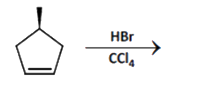 Find the total number of feasible products (including stereoisomers) in the following reaction. (No carboncation rearrangements is observed)