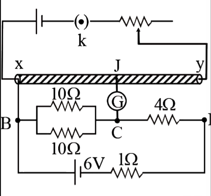 If the balance length corresponding to points B and C is 40 cm on the potentiometer wire, the balance length corresponding to point C and D is