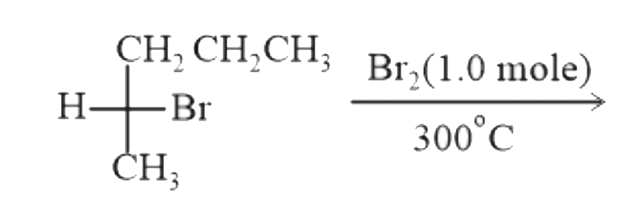 For the following compound during monobromination reaction, the number of possible chiral products are