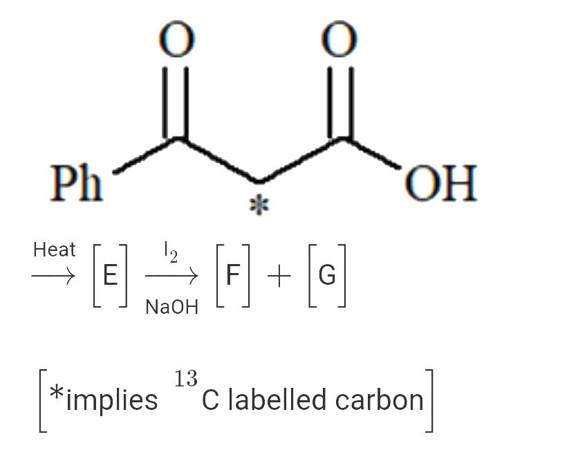 In the following reaction sequence, the correct structures of E, F and G are