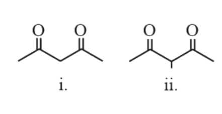 Arrange in the order of stability of enol form of the compounds: