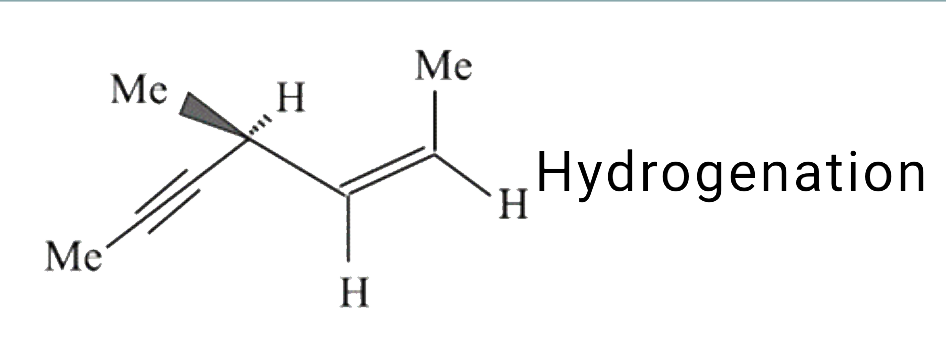 Hydrogenation of the above compound in the presence of sodium in liquid ammonia gives -