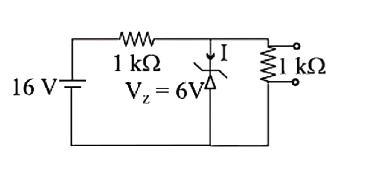 What is value of current I in given circuit