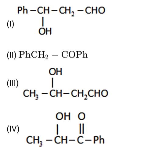 Identify the option which represents the correct products of the following reaction,   PhCHO+CH3CHOoverset(OH^-)to(Aldols)