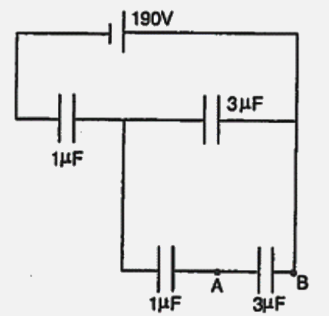 In the circuit below, the potential difference between A and B is