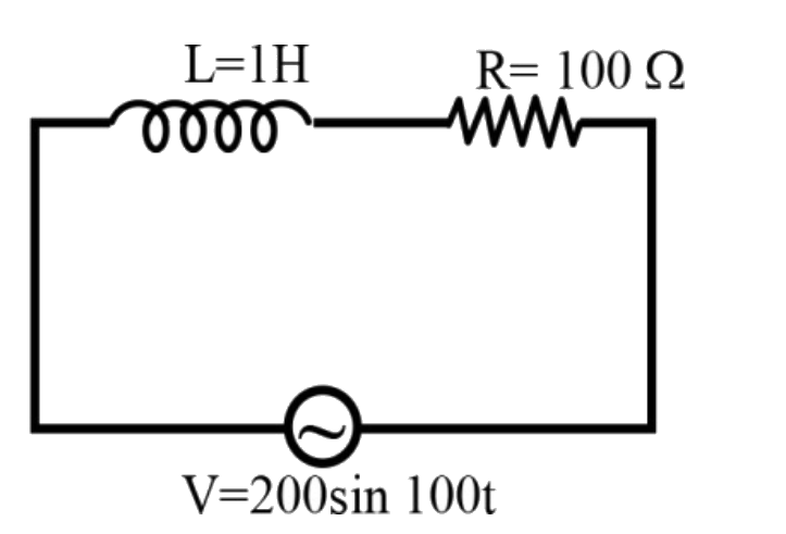 In the adjacent circuit , the instantaneous current equation is