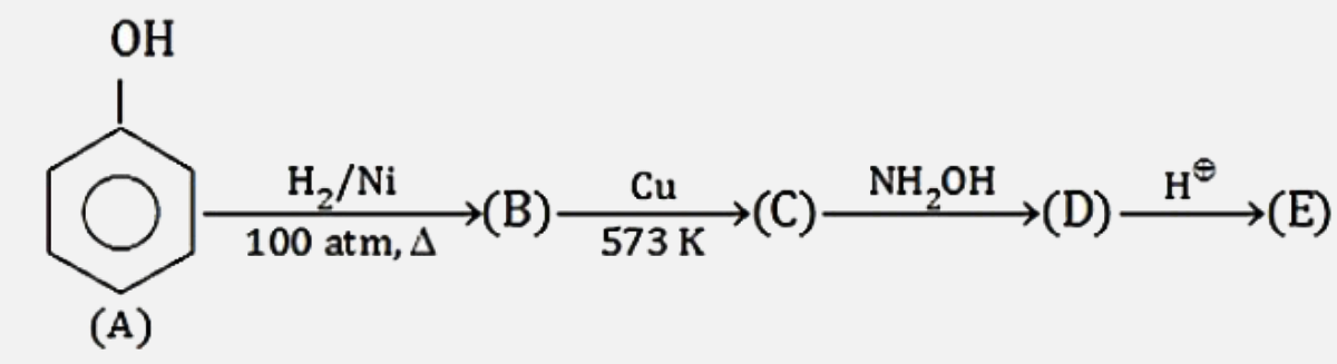 The final product (E) in the following reaction is